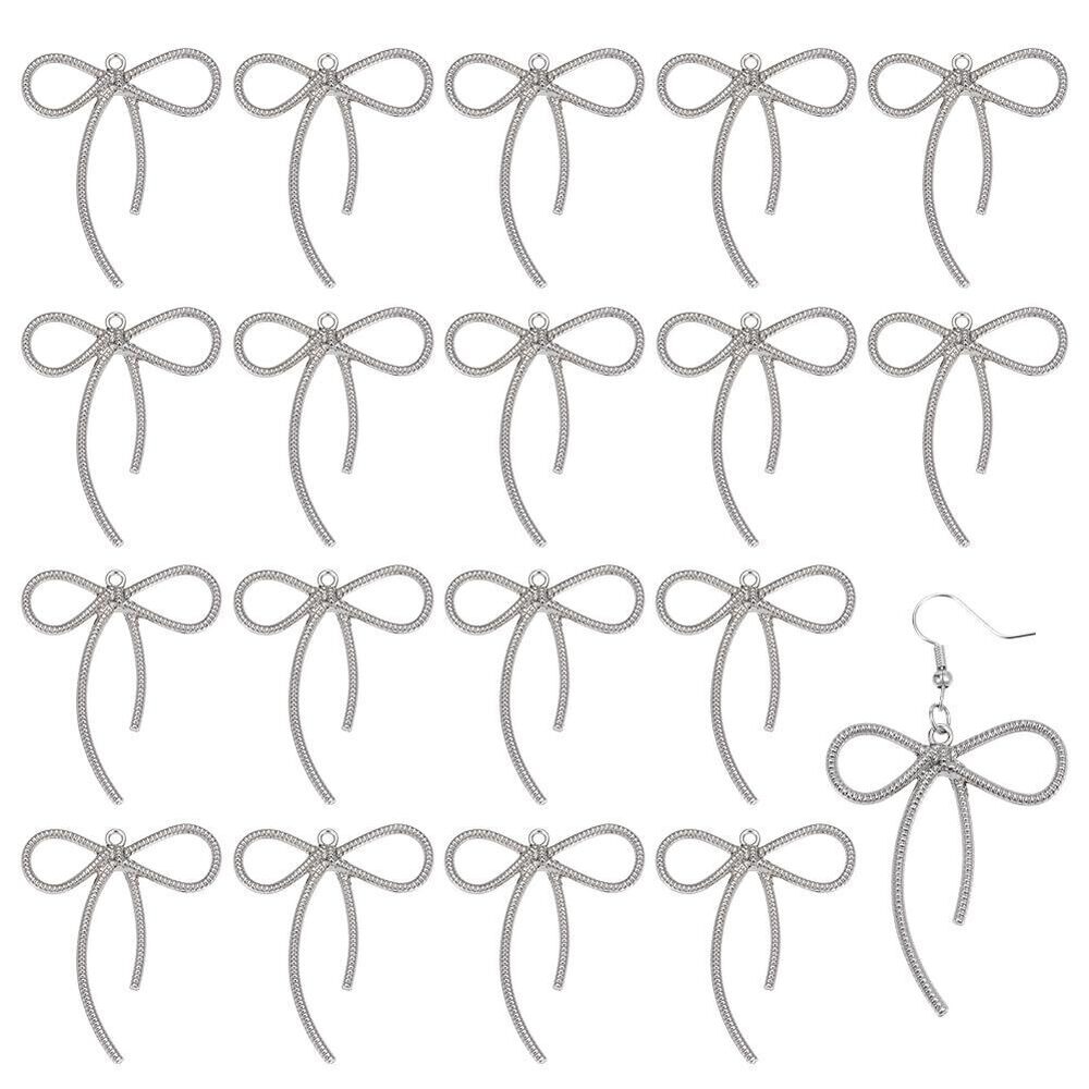 8066 30pcs Bowknot Charms Pendants Bow Dangle Charms Ribbon Bowknot Charm